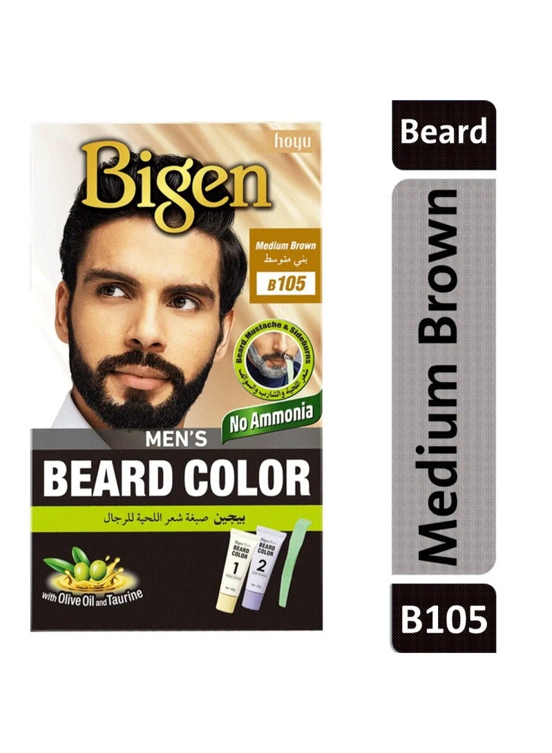 Bigen بيجين للرجال - لون اللحية السريع - بني متوسط طبيعي - Image 1