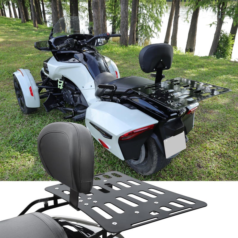 حامل ظهر قابل للفصل Aferrizu لراكب خلفي مع رف للأمتعة متوافق مع ملحقات Can Am Spyder F3 F3S F3T 2015-2024
