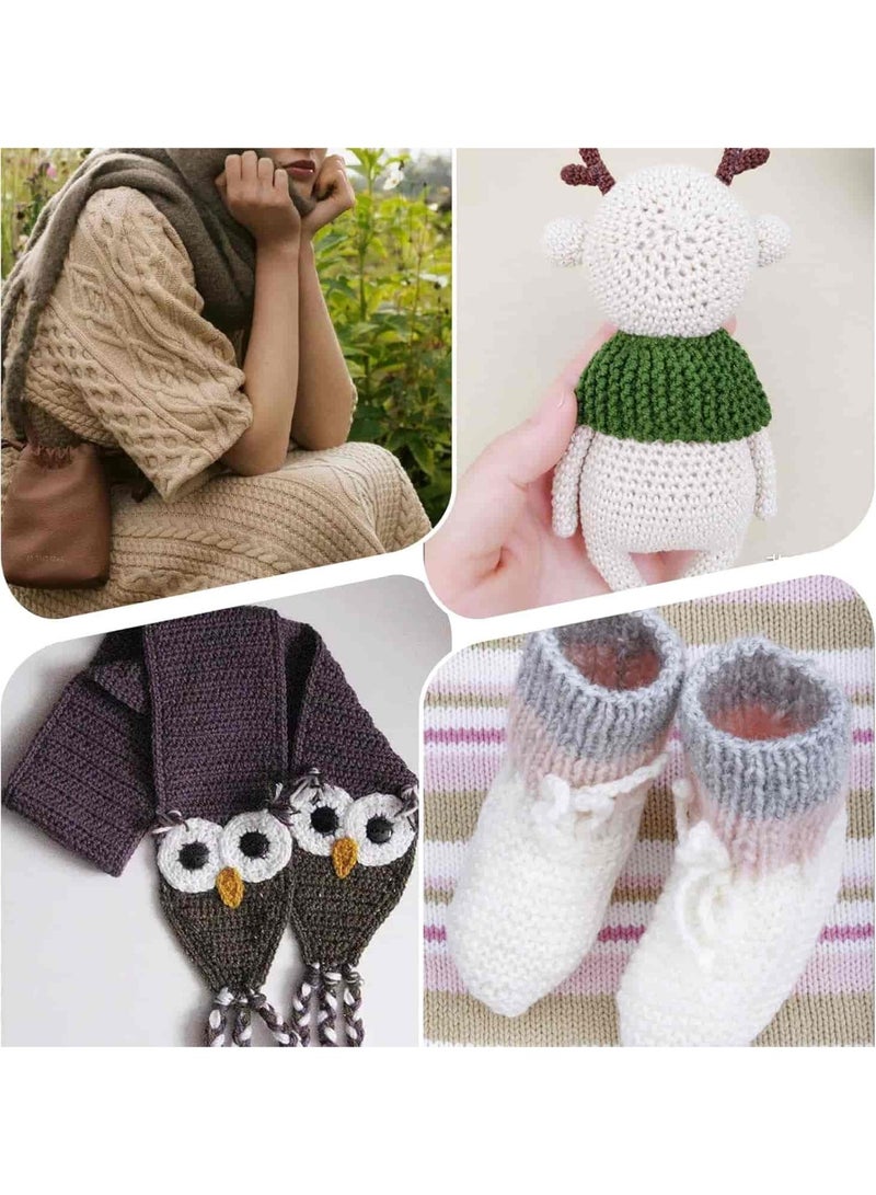 Mitoy 103 Pieces Crochet Hook Set for Beginners, Crochet Hook and Yarn Knitting Accessories with Crochet Bag - Image 4