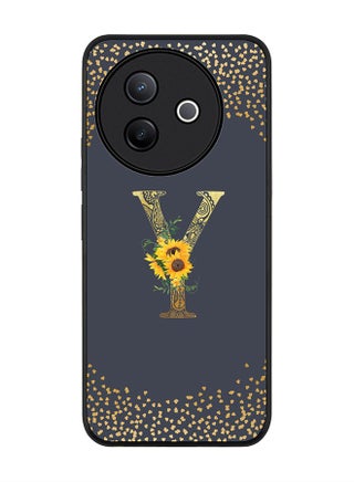 For Vivo Y39 5G / vivo Y300i 5G Case,Slim fit Camera Protection, Shockproof Thin Phone cover  - Custom Floral Monogram - Y  (Grey ) - pzsku/Z43D258BBB9BD0D99424AZ/45/1747127695/78b76aa9-21ed-4745-8d74-69d2068bf7cc