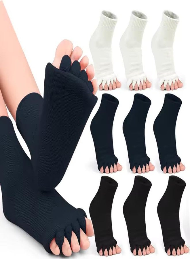 DRIVANTO Foot Alignment Socks Cotton | 5 Toe Separator | For Foot Pain Relief | Bunion Corrector | Hallux Valgus | Plantar Fasciitis | 1 Pair - Image 1