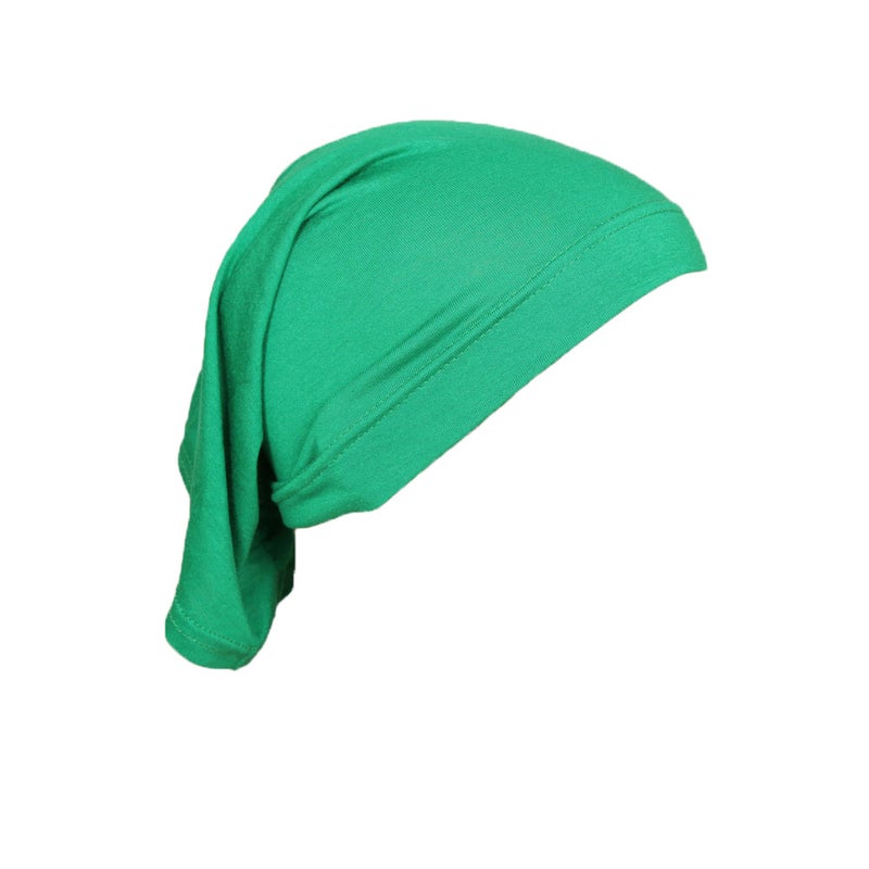 Modal Solid Color Malaysia Beanie Womens Cotton Neck Scarf Cap 2# Green 
