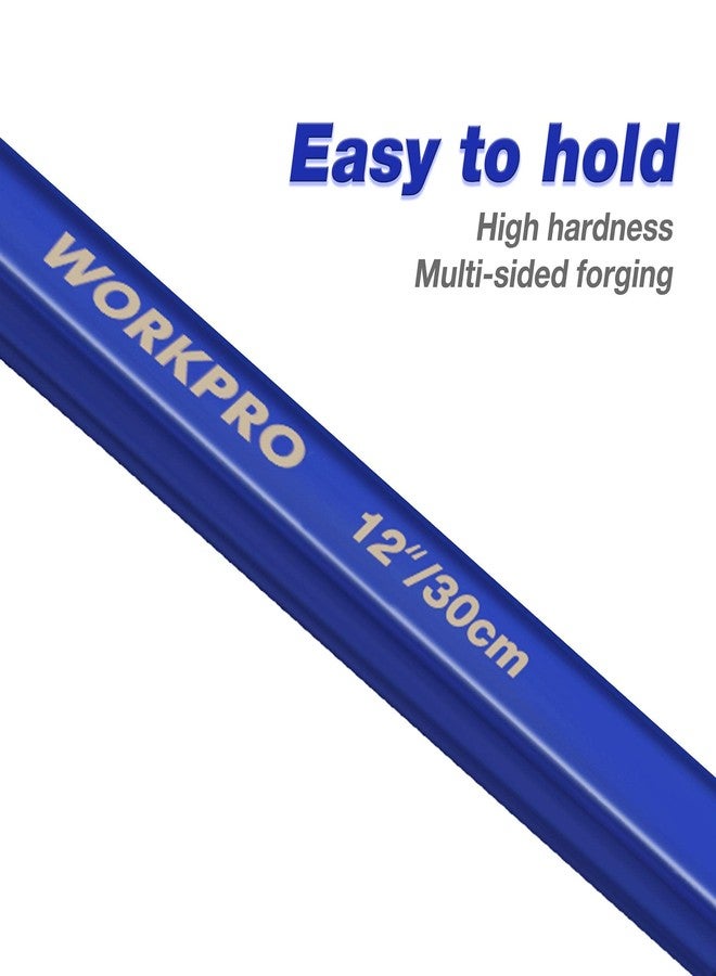 ووركبرو طقم سحب أظافر WORKPRO مكون من قطعتين، قضيب رفع 12 بوصة، مخل صغير 8 بوصة، مزيل أظافر مخلب القط، قضيب مخلب، لتجديد المطبخ، لوح قاعدة قابل للفصل، مصنوع من الفولاذ المطروق متعدد الجوانب - Image 5