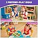 HYES Cash Registers for Kids Rechargeable Pretend Play Toys Supermarket Fast Food Restaurant Cashier Toy with Play Money Pretend Food Birthday Gifts for Kids Boy Girl Age 48 Pink - Image 4