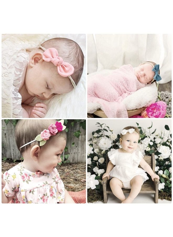 DRESHOW DRESHOW BQUBO Baby Girl Headbands with Bows Nylon Hairbands Handmade Hair Accessories for Newborn Infant Toddlers 10 Pack  - Image 2
