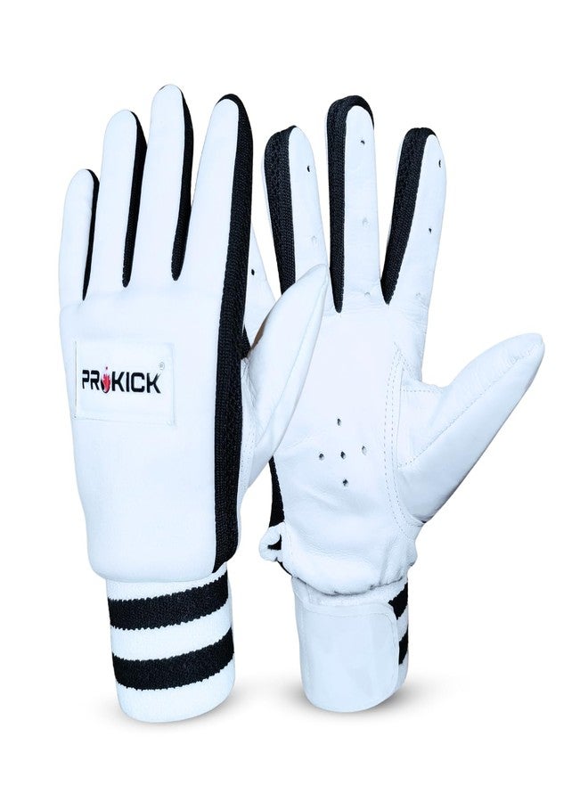 Prokick Inflare Indoor Cricket Batting Gloves Suitable for Both Right-Hand and Left-Hand Batsmen|Leather Palm,Nylon Stitching,Elastic Towel Wristband|Batting Gloves for Indoor Cricket - Mens/Adult - Image 1