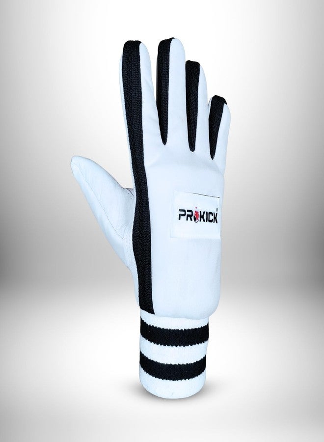 Prokick Inflare Indoor Cricket Batting Gloves Suitable for Both Right-Hand and Left-Hand Batsmen|Leather Palm,Nylon Stitching,Elastic Towel Wristband|Batting Gloves for Indoor Cricket - Mens/Adult - Image 3