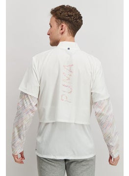 PUMA Men Regular Fit Long Sleeve Training Windbreaker Jacket, White Combo  - Image 4