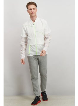 PUMA Men Regular Fit Long Sleeve Training Windbreaker Jacket, White Combo  - Image 2