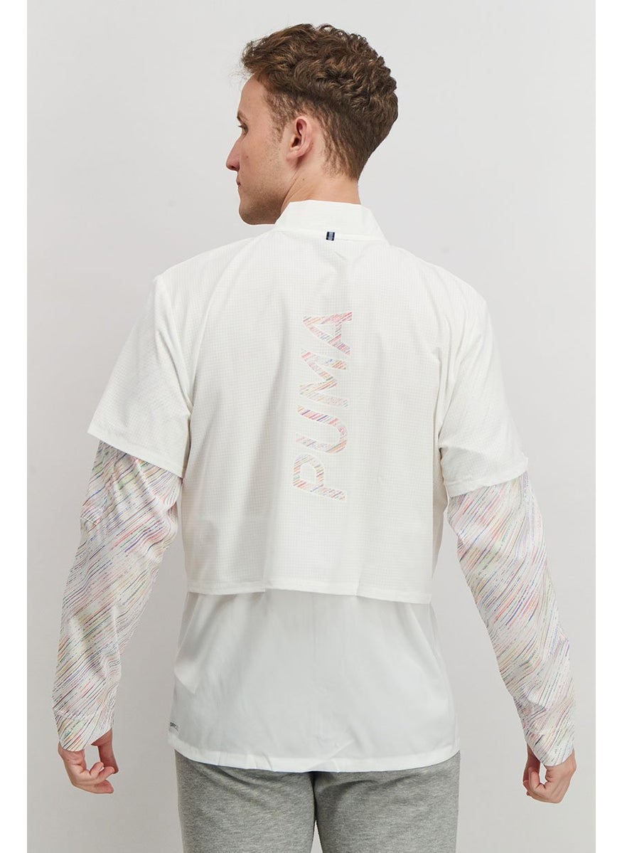 PUMA Men Regular Fit Long Sleeve Training Windbreaker Jacket, White Combo  - Image 2