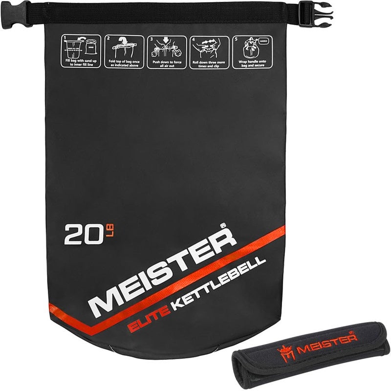 Meister Elite Portable Sand Kettlebell - Soft Sandbag Weight - 20lb / 9.0kg - Image 2