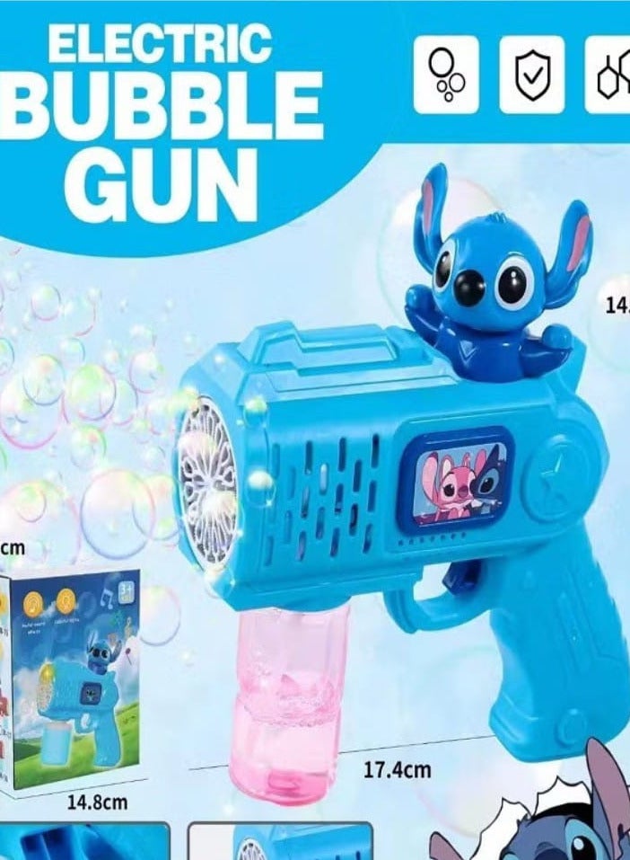 Stitch Personal Bubble Gun - Fully Automatic Bubbles, with Colorful Light Effects