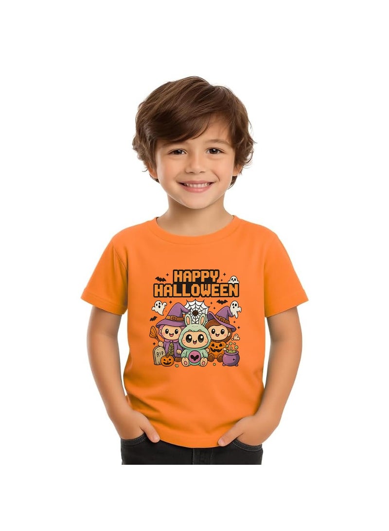 PRINTSHOP4ME Halloween T-Shirt For Boys Pumpkin Tshirt Boy Perfect For Halloween Thanksgiving Gift Ideal Souvenirs And Party Favors - Image 1
