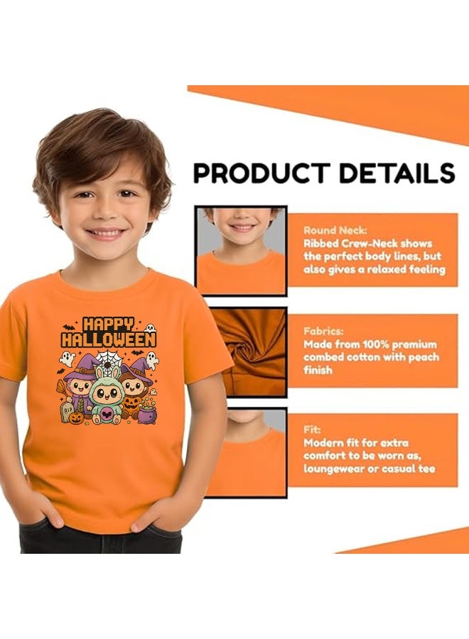 PRINTSHOP4ME Halloween T-Shirt For Boys Pumpkin Tshirt Boy Perfect For Halloween Thanksgiving Gift Ideal Souvenirs And Party Favors - Image 4