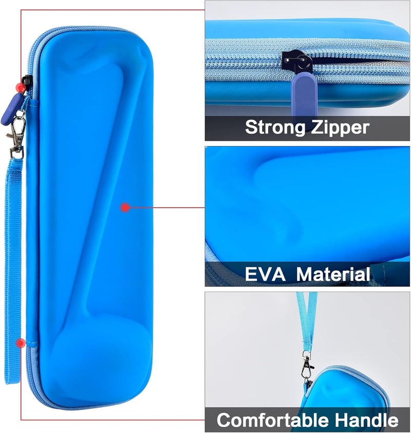 casmilee Case Compatible with Otamatone [English Edition] Japanese Electronic Musical Instrument Portable Synthesizer, Instrumental Music Toy Storage Holder for Otamatone Regular Size (Box Only) (Blue) - Image 4