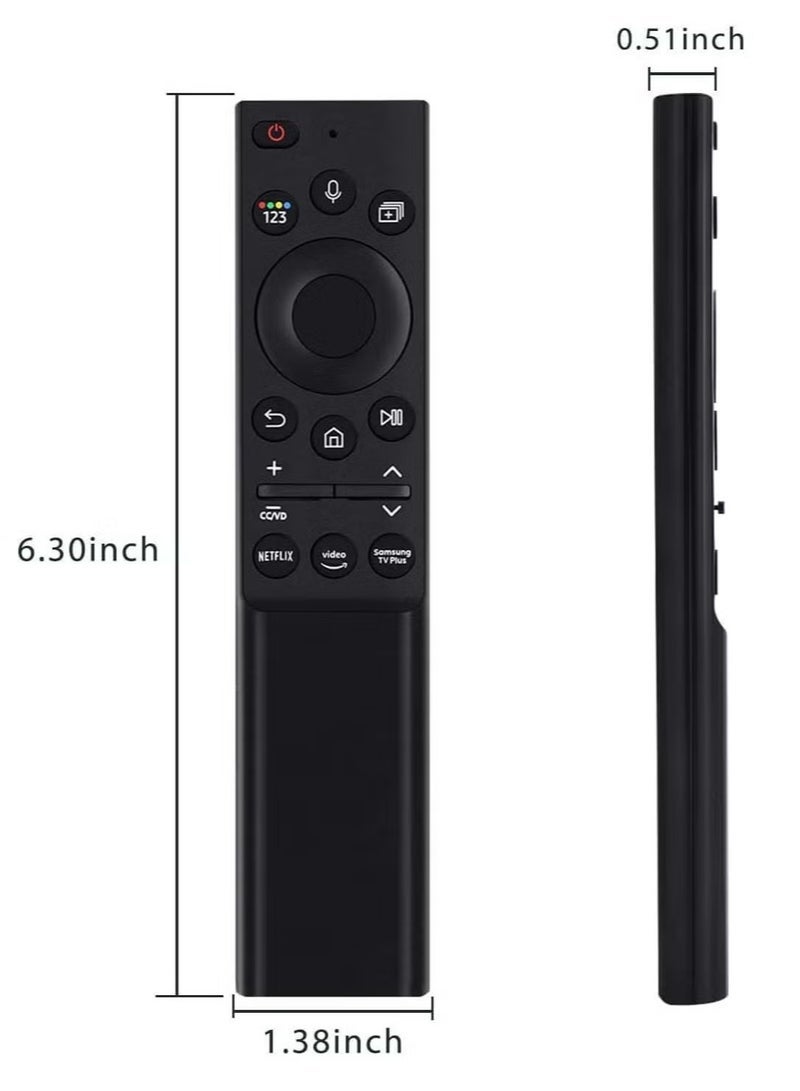 جهاز التحكم عن بُعد الصوتي الأصلي PopZa BN59-01357A – شحن شمسي وقابل لإعادة الشحن عبر USB-C بديل لتلفزيونات سامسونج الذكية 2021-2023، متوافق أيضًا مع BN59-01358F، تصميم مريح مع أزرار وصول سريع للتنقل السلس - Image 2
