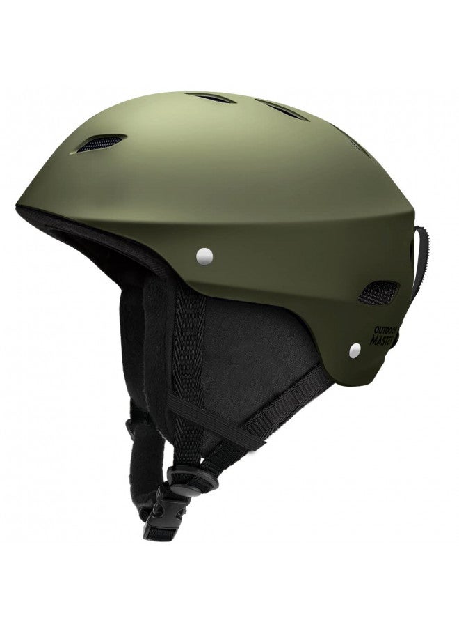 OutdoorMaster Kelvin Ski Helmet - Snowboard Helmet for Men, Women & Youth (Green,S) - Image 1