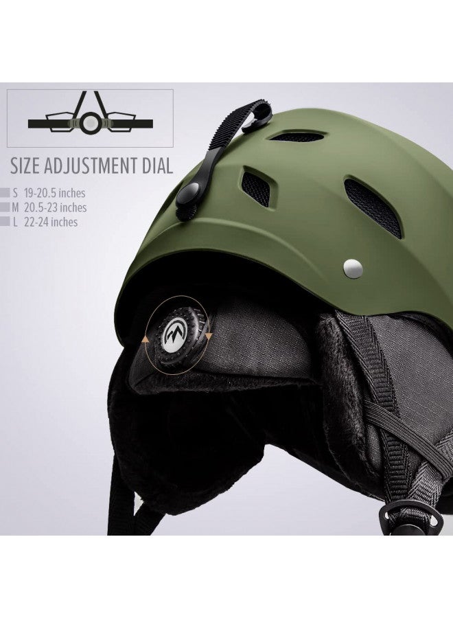 OutdoorMaster Kelvin Ski Helmet - Snowboard Helmet for Men, Women & Youth (Green,S) - Image 2
