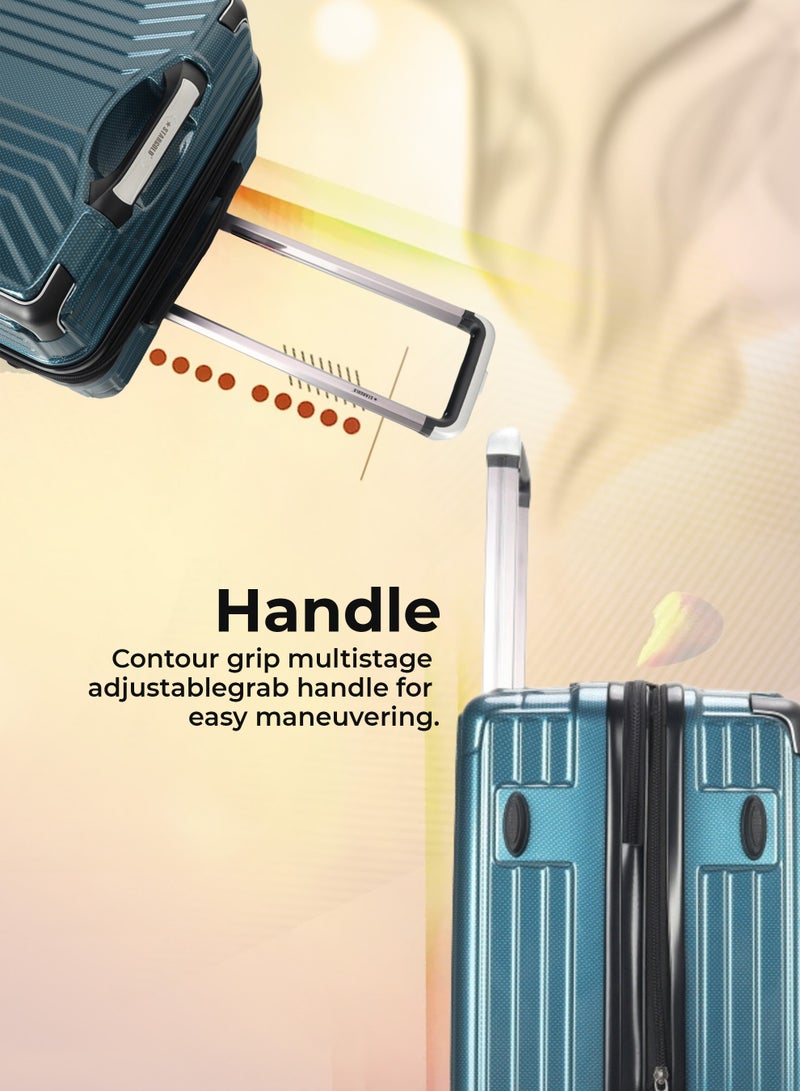 ستارجولد طقم حقائب سفر بعجلات من 3 قطع TPC عجلات جانبية صلبة مع قفل TSA - Image 4