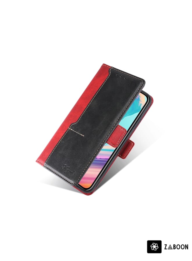 Zaboon Protective Case For Tecno Spark 10 4G Contrast Color Side Buckle Leather - Image 3