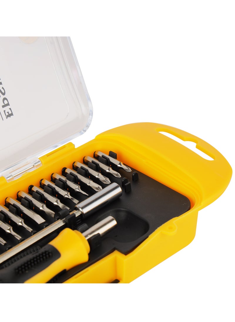 Epsilon - 21 Pieces Precision Screwdriver Bit Set- EPSRS1576/ Versatile and Highly Durable, Includes 19 4x28mm, Philips, Hex, Torx Bits, Slotted, 4 Connecting Rods and Screwdriver Handle - Image 1