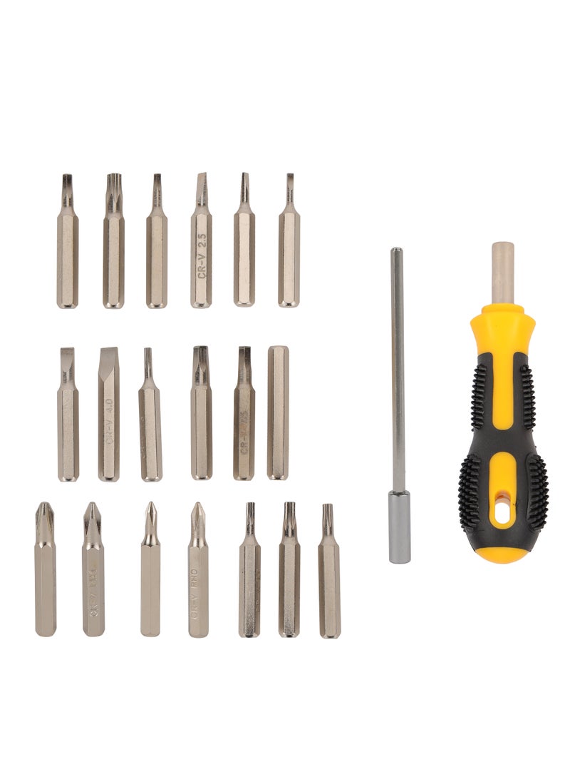 Epsilon - 21 Pieces Precision Screwdriver Bit Set- EPSRS1576/ Versatile and Highly Durable, Includes 19 4x28mm, Philips, Hex, Torx Bits, Slotted, 4 Connecting Rods and Screwdriver Handle - Image 1
