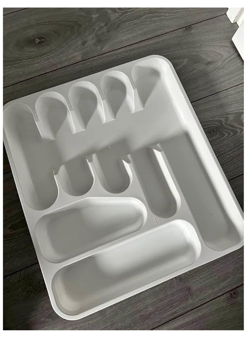 Master Gold Drawer Kitchen Utensil Organizer 41.5 x 37.5 x 4.5 cm – Storage for Spoons, Forks & Knives – Durable Plastic with Practical Interior Divider – Fits Small and Large Kitchen Drawers - Image 2