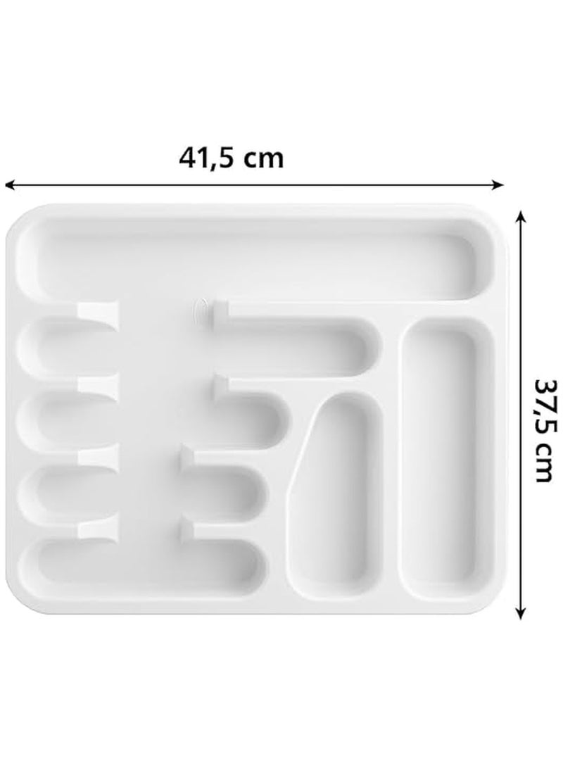 Master Gold Drawer Kitchen Utensil Organizer 41.5 x 37.5 x 4.5 cm – Storage for Spoons, Forks & Knives – Durable Plastic with Practical Interior Divider – Fits Small and Large Kitchen Drawers - Image 3