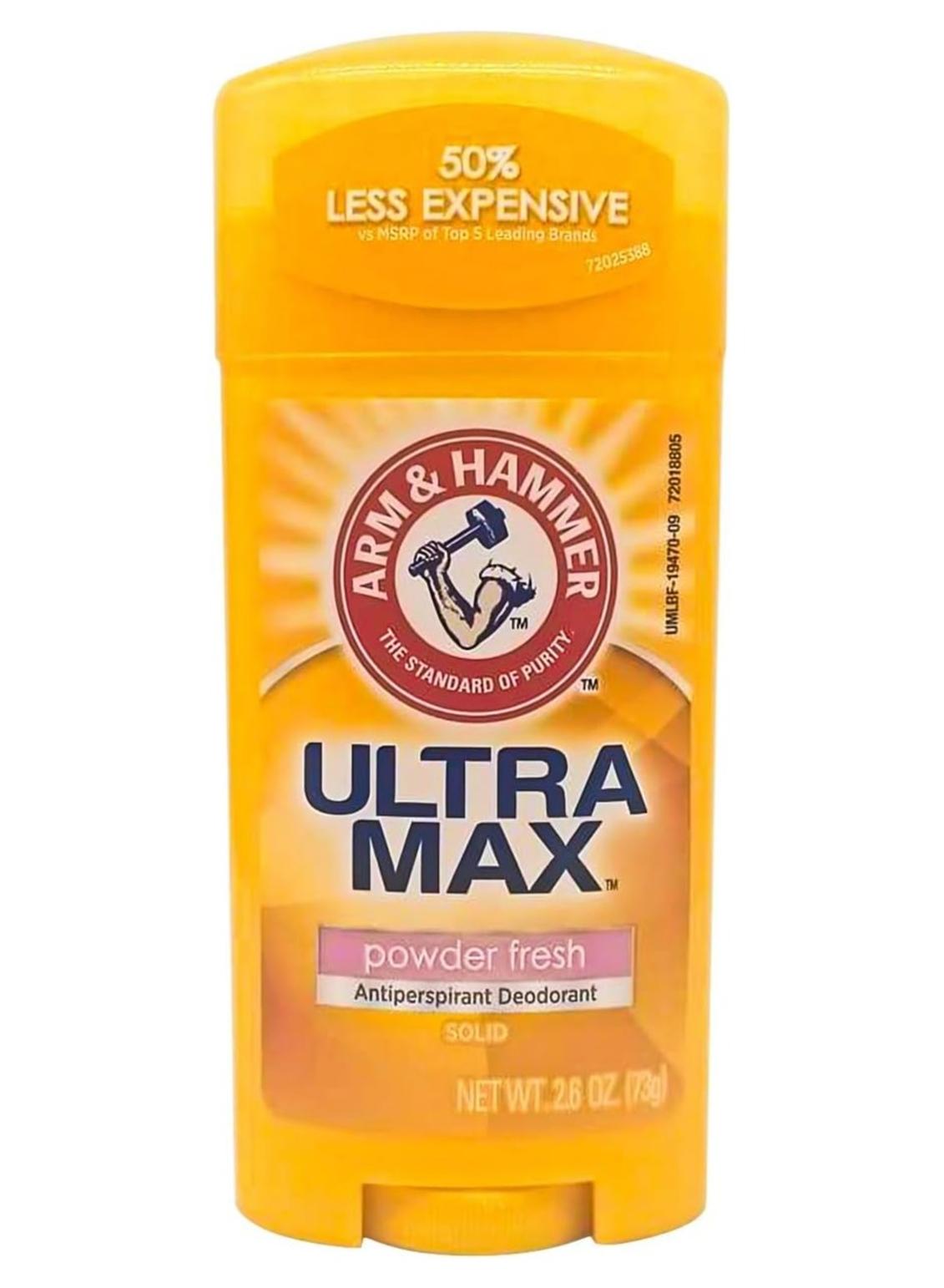 Arm & Hammer Ultra Max Powder Fresh Antiperspirant Deodorant Orange