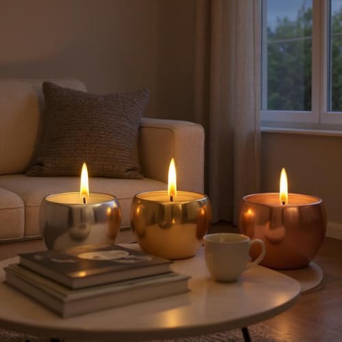AURA DECOR Auradecor Sanskrit Serenity Candle Gift Set Organic Luxry Aroma Candle Set for Diwali, HomeDecor, & Gifting (Set of 3) - Image 4