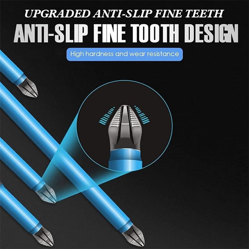 klarako 7PCS Magnetic Anti-Slip Drill Bit, Electric Magnetic PH2 Screwdriver Bits Set, Alloy Steel Cross Single Head Hex Shank Screwdriver Drill Bit Set (1set) - Image 4