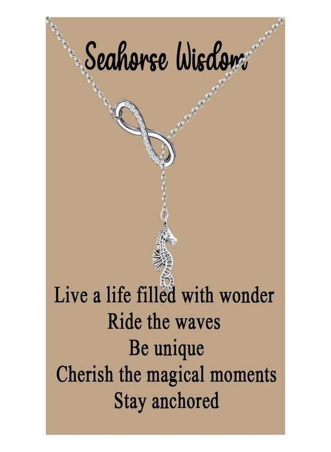MAOFAED Seahorse Jewelry Wisdom Sign Inspirational Gift (Seahorse Wisdom Card) - Image 1