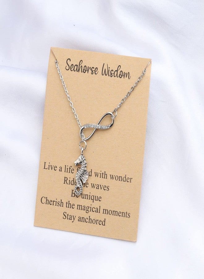 MAOFAED Seahorse Jewelry Wisdom Sign Inspirational Gift (Seahorse Wisdom Card) - Image 2