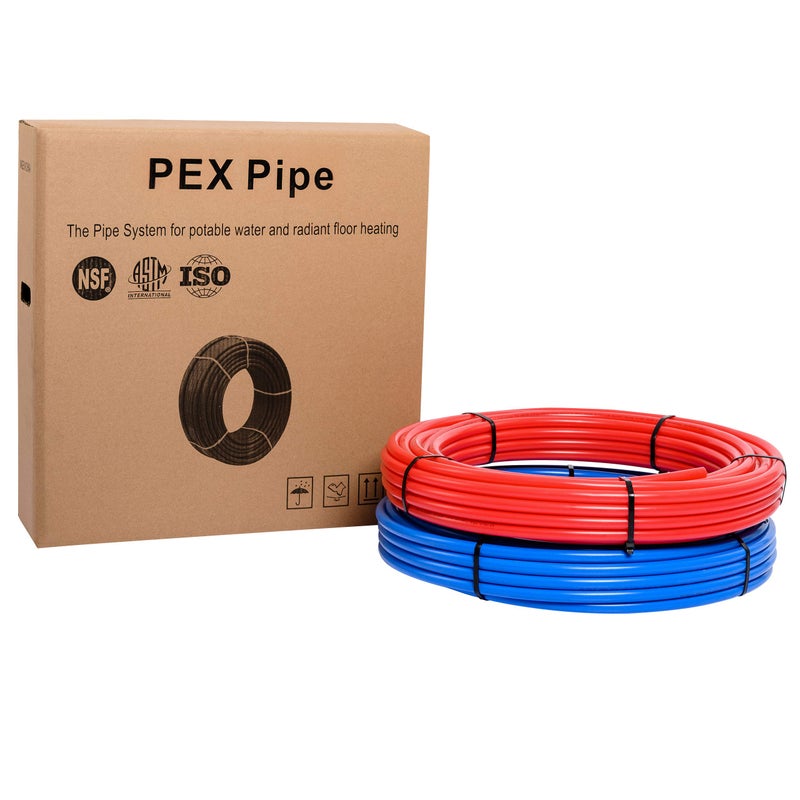 EFIELD 1/2 Inch 2 x100 ft Pex-b Pipe/Tubing(200 Ft), For Potable Water, Cold Hot Water, Brass Fitting, Crimping Clamp Tool, Cinch Clamps, Cutter Combo Kit (All in One),(E99KIT) - Image 3