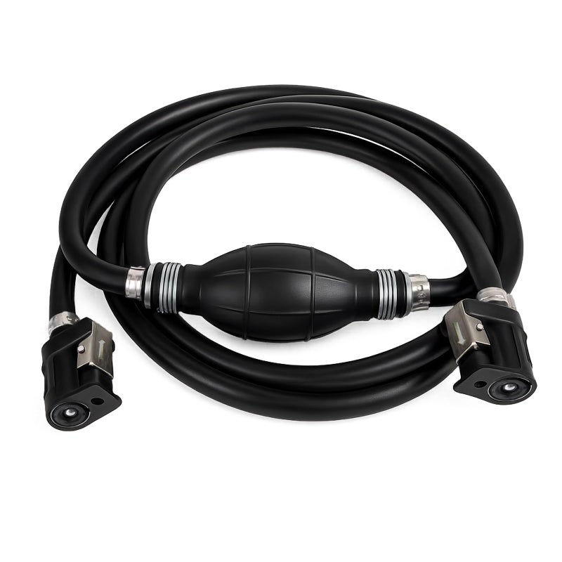 Saipe 516 8mm Fuel Line Assembly 68FT Marine Outboard Boat Motor RVs Fuel Gas Line Hose with Primer Bulb Steel Hose Clamps and Connector Compatible with Yamaha Outboard Motors - Image 2