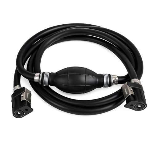 Saipe 516 8mm Fuel Line Assembly 68FT Marine Outboard Boat Motor RVs Fuel Gas Line Hose with Primer Bulb Steel Hose Clamps and Connector Compatible with Yamaha Outboard Motors - Image 1