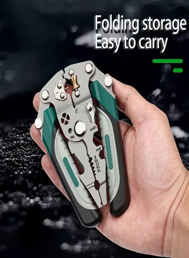 KYMIO All in 1 Multifunction Stainless Steel Wire Stripper/Wire Crimping Tool, Wire Cutter, Wire Crimper, Cable Stripper, Wiring Tools and Multi-Function Hand Tool Wire Stripper (All in 1) - Image 3