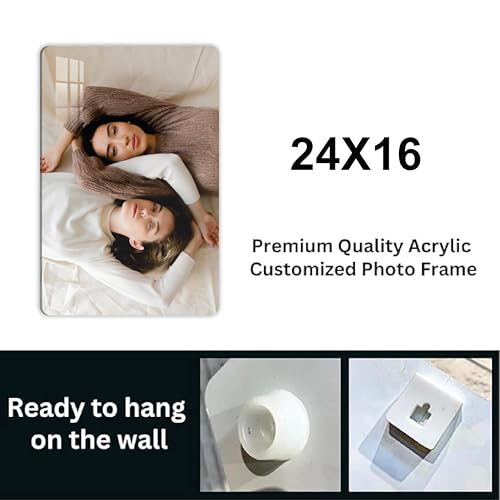 Giftplease Customized Acrylic Photo Frame | Personalized Wall Mount Frameless Picture Frame | Customize Photo Frames with Photo | Birthday Photo Frame | Personalised custom Gift for Special Moments - Image 3