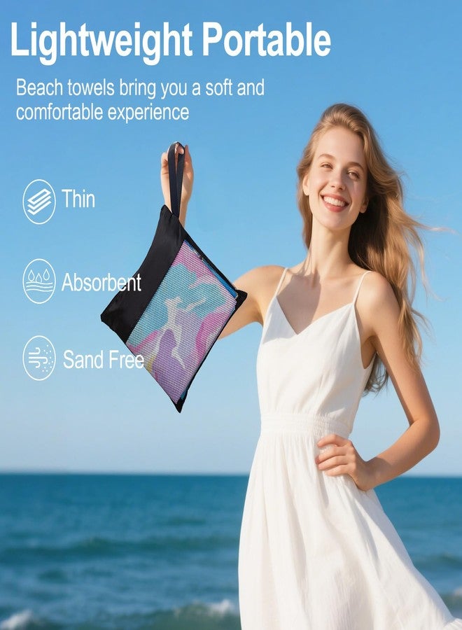 Vimorco Quick Dry Beach Towel Set of 2 -Sand Free Absorbent Microfiber Towels 72"x31" Swim Pool Camping Beach Accessories Oversized Beach Towel Set for Girls Women Adults Travel Vacation Essentials - Image 2