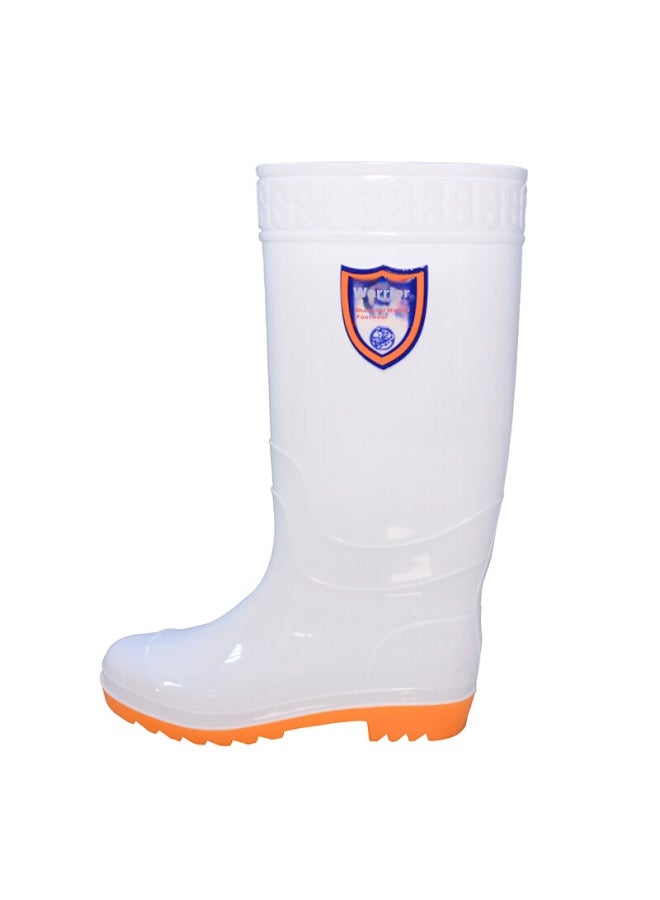 Warrior Men's Mid-high Rain Boots Waterproof Oil-resistant Food Boots Kitchen 8867 White Size 42 - Image 2