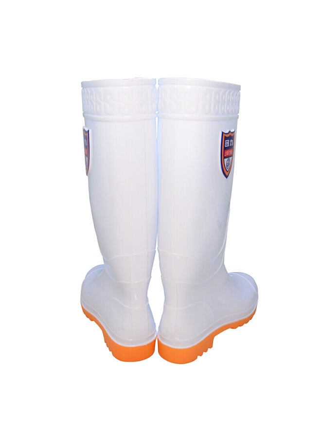 Warrior Men's Mid-high Rain Boots Waterproof Oil-resistant Food Boots Kitchen 8867 White Size 42 - Image 1