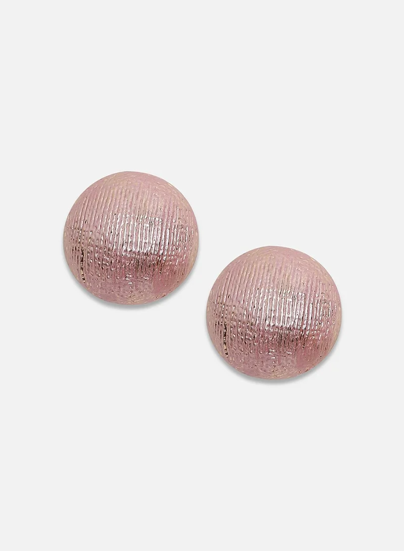 SOHI Ribbed Artificial Stud Earring Jewellery