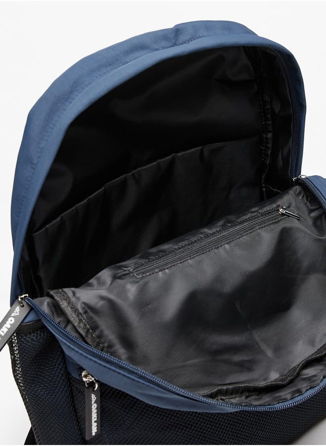 Oaklan by Shoexpress Men by Shoexpress Logo Print Backpack with Adjustable Straps - 40x30x15 cm  - Image 4