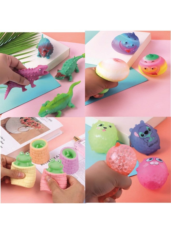 Chocozone Pack of 4 Squishy Toys Squeeze Animals Squeeze Toys Stress Balls Cute Pop Out Toys for Kids - Image 1