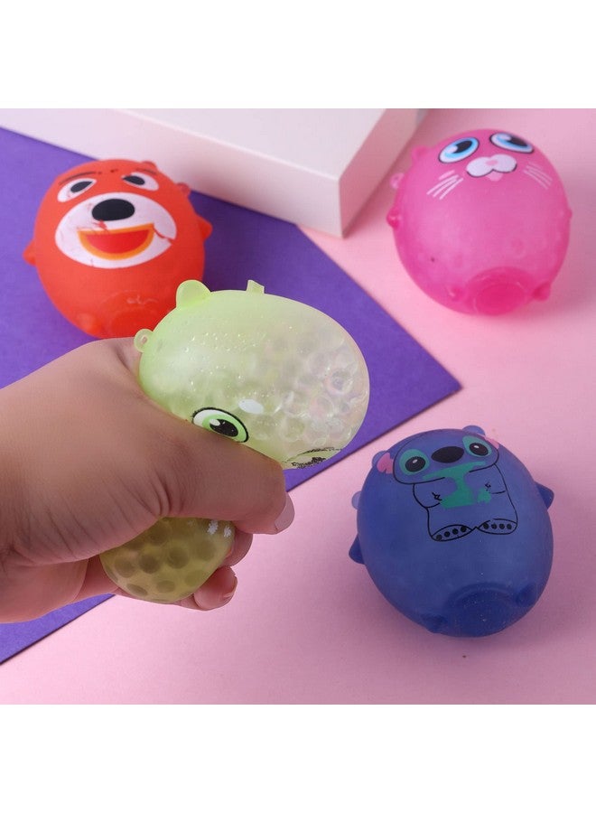 Chocozone Pack of 4 Squishy Toys Squeeze Animals Squeeze Toys Stress Balls Cute Pop Out Toys for Kids - Image 3