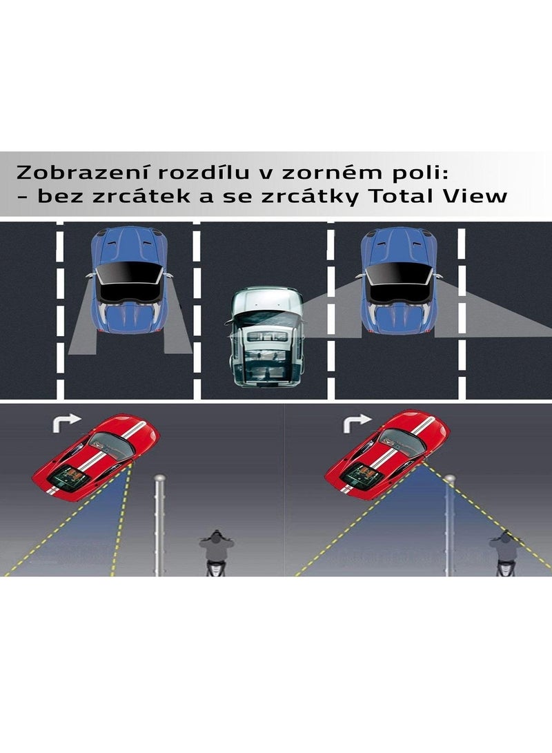 مرآة النقطة العمياء، قطعتان، مرآة جانبية بزاوية واسعة، مرآة مساعدة للنقطة العمياء للرؤية الخلفية - Image 4
