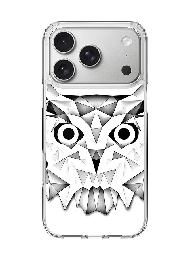 Stylizedd Classic Clear MagSafe Case for iPhone 17 Pro , Hybrid Soft Case Flexible Edges Anti Drop TPU PC Gel Thin Transparent Cover [ Designed for iPhone 17 Pro ] - Poly Owl