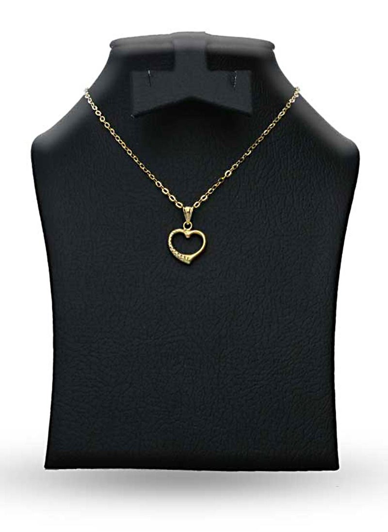 FK Jewellers - Gold Necklace (Chain with Heart Pendant) 18KT - FKJNKL18KU1089 - Image 1