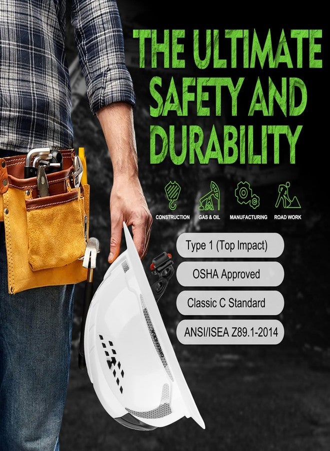 GREEN DEVIL Matrix Full Brim Hard Hat Vented Construction Safety Helmet OSHA Approved Cascos De Construccion Work Hardhat for Men&Women - Image 5
