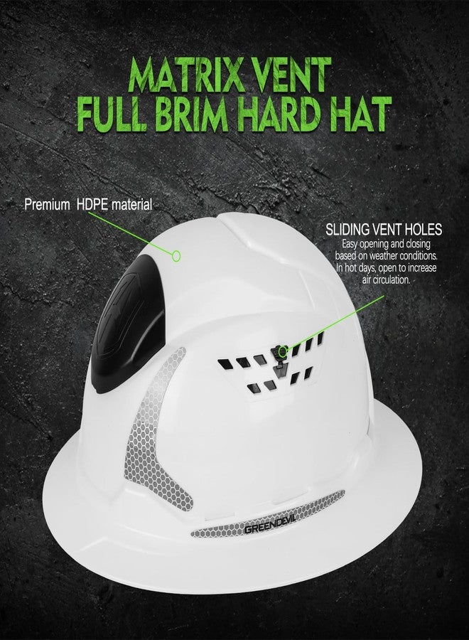 GREEN DEVIL Matrix Full Brim Hard Hat Vented Construction Safety Helmet OSHA Approved Cascos De Construccion Work Hardhat for Men&Women - Image 2